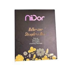 Niidor Adhesive Bra Sticky Strapless Backless Invisible Pushup Silicone Bra Bcup